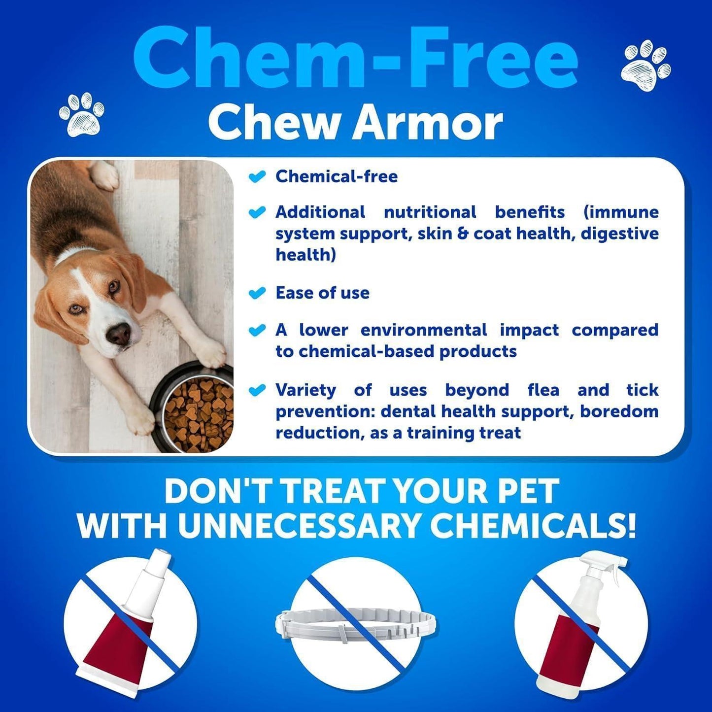 Flea & Tick Chews for Dogs - 240 Count Vitamin B Pack