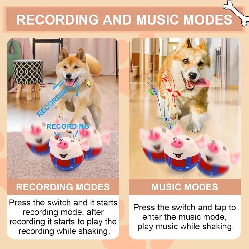 Dog Plush Piglet Toy, Electric Jumping Ball, Singing And Jumping, USB Rechargeable Pet Cat Interactive Toy | Purrfect Pet Kingdom