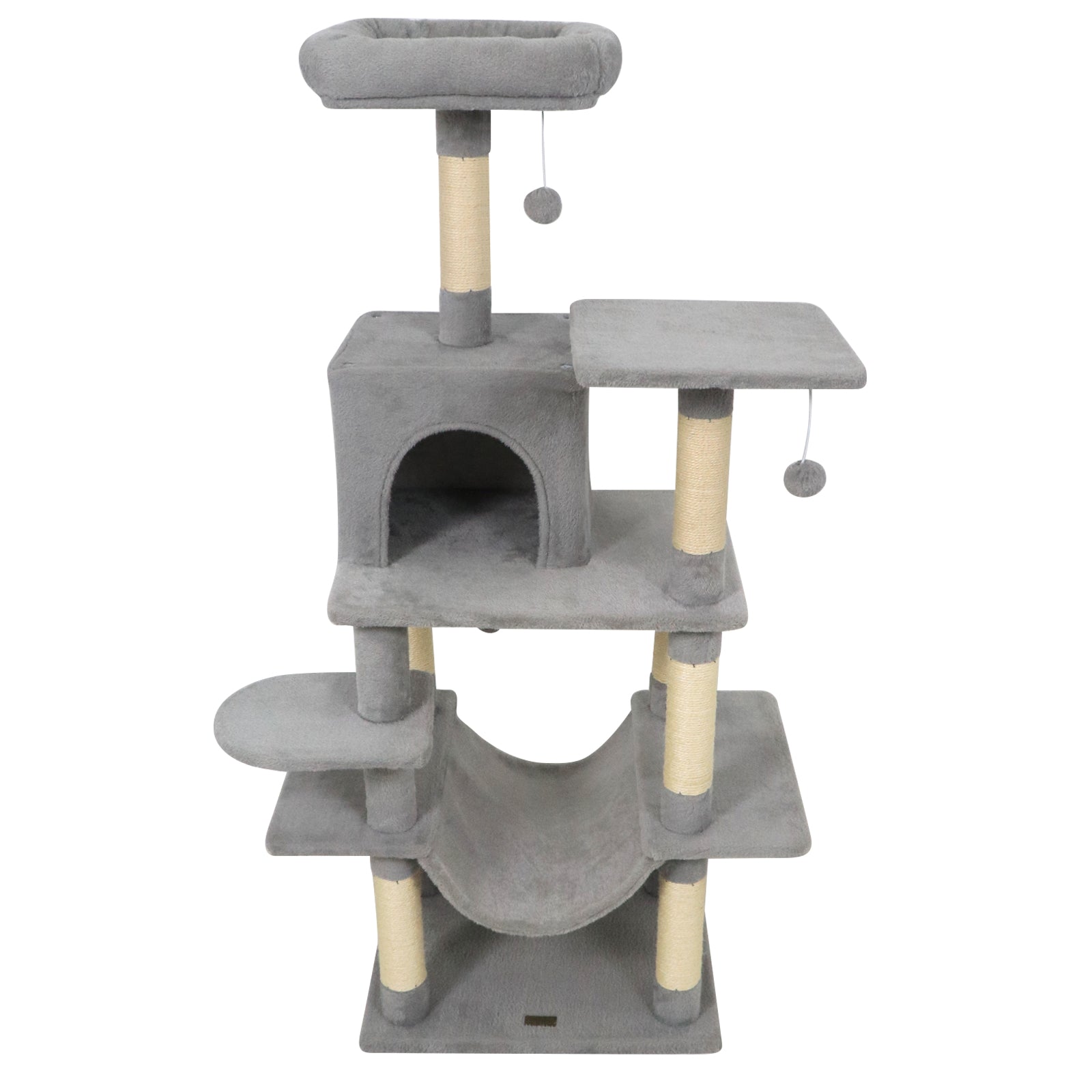 58" Multi-Level Cat Tree Soft Plush Cat Tower with Padded Top Perch - Majestic Pet Kingdom