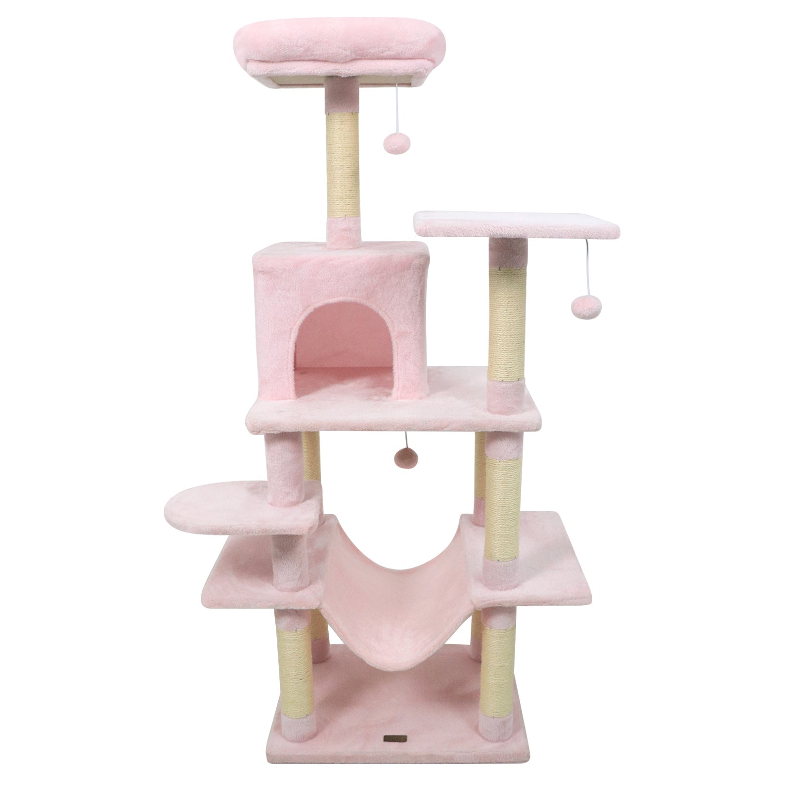 58" Multi-Level Cat Tree Soft Plush Cat Tower with Padded Top Perch - Majestic Pet Kingdom