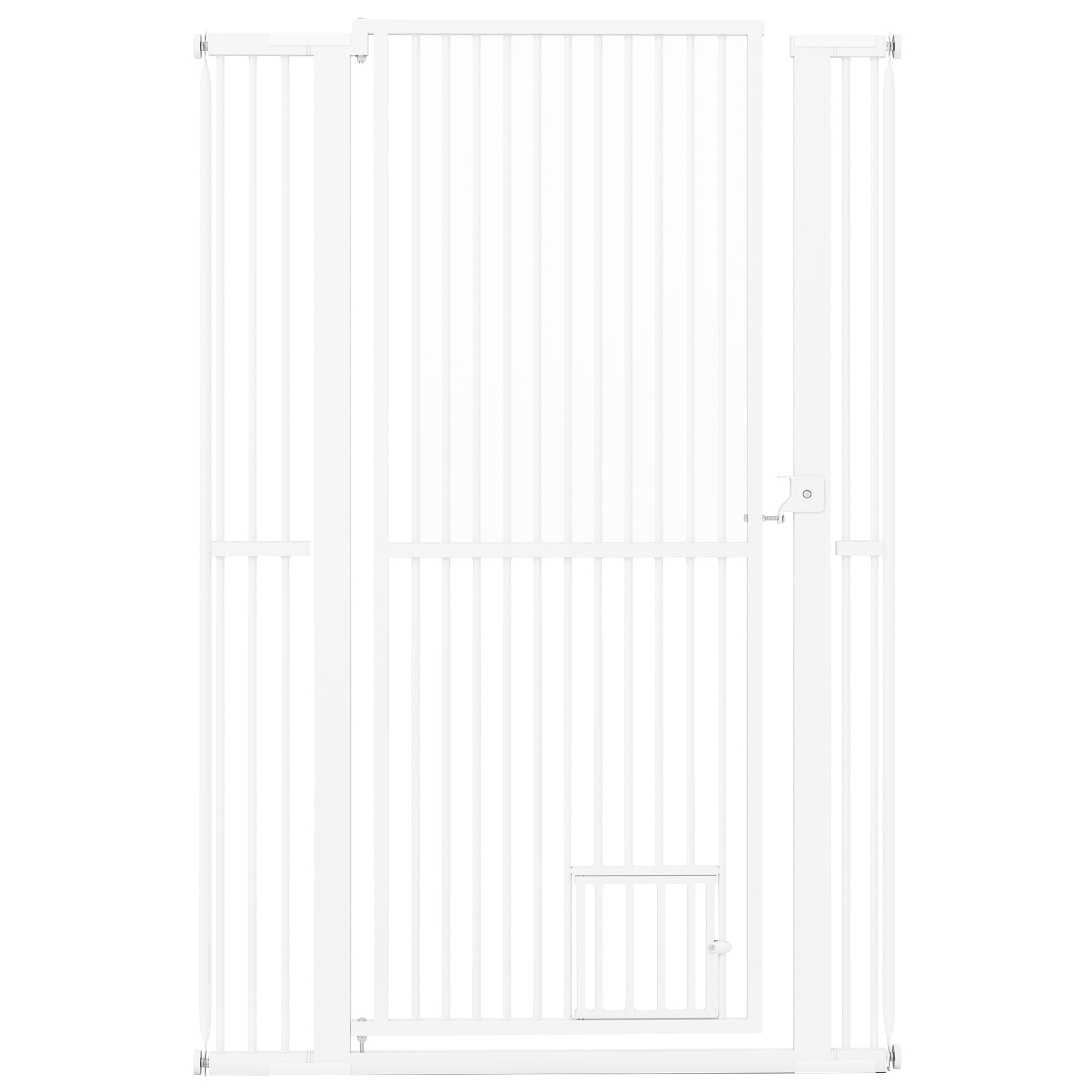 59‚Äù Extra Tall Pet Gate Heavy-Duty Metal Cat Gate with Wide Opening-White | Purrfect Pet Kingdom