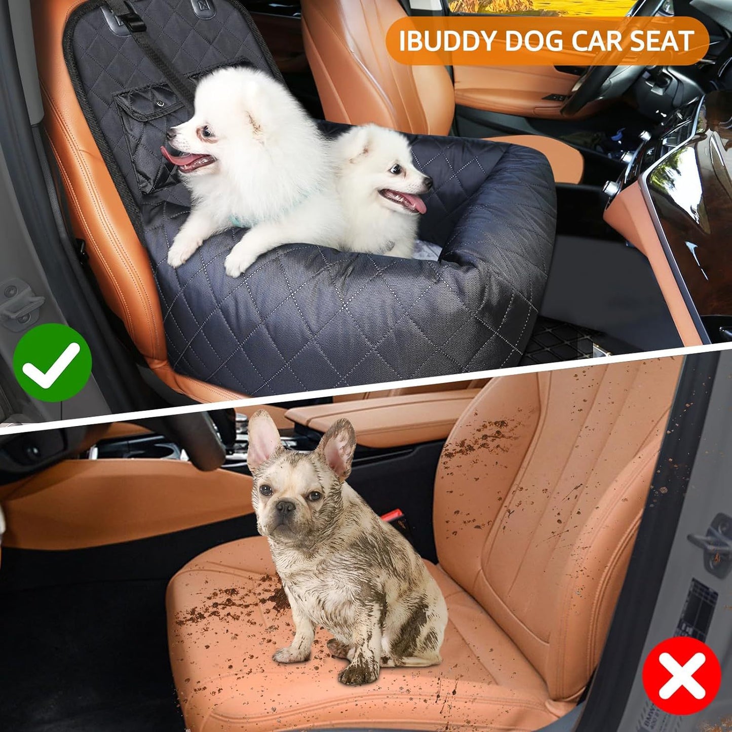 Dog Car Seat Cover Waterproof Rear Bench Protector Safe Mat - Detail Angle 5 | Majestic Pet Kingdom