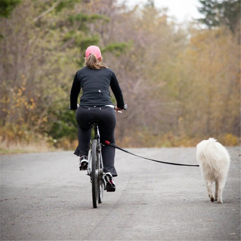 Dog Bike Leash Detachable Hands-Free Cycling Traction Lead - Detail Angle 2 | Majestic Pet Kingdom