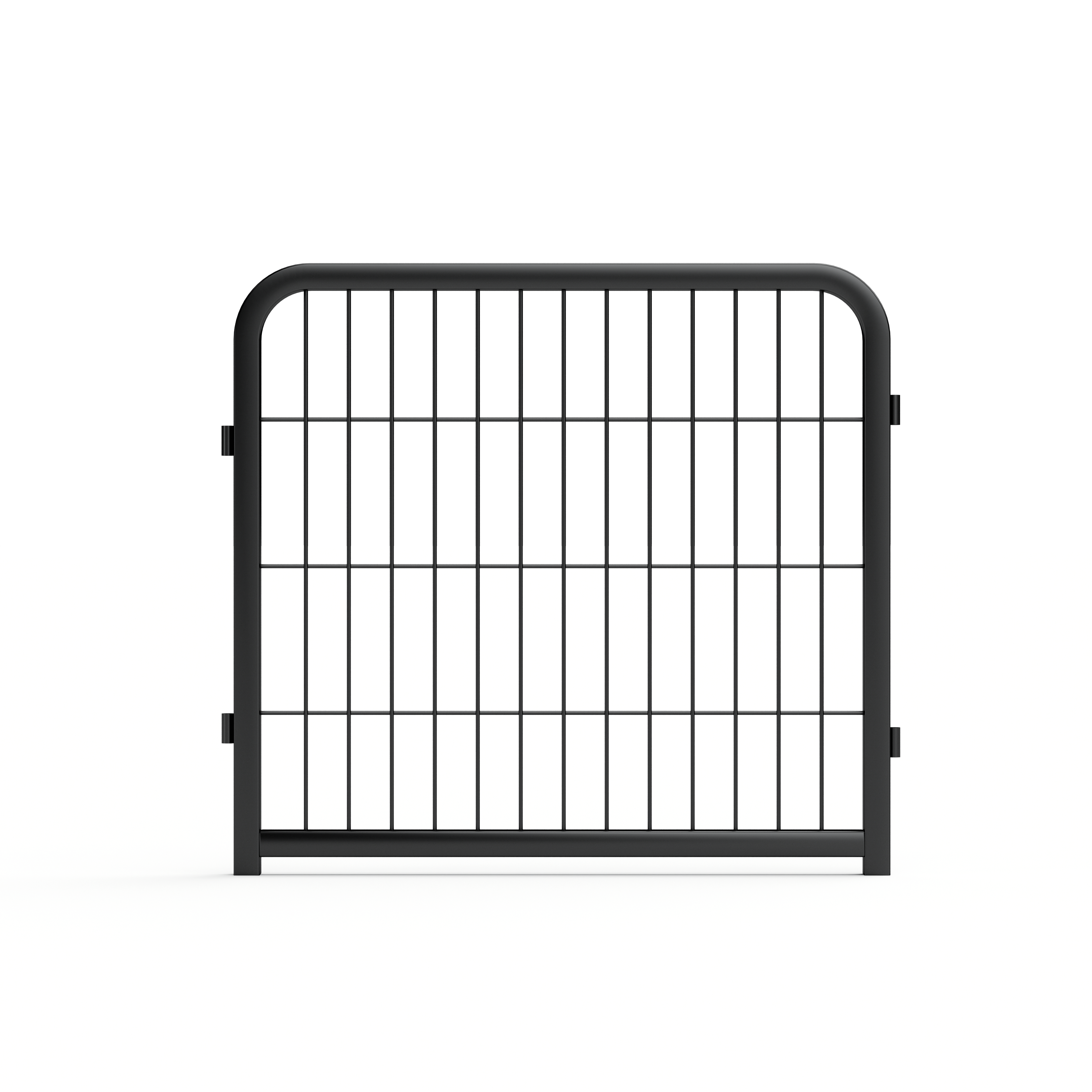 Outdoor 12 piece dog fence, 24 inch portable indoor game fence for small dog pets. Black, 22.2 inches wide x 23.6 inches high. - Majestic Pet Kingdom
