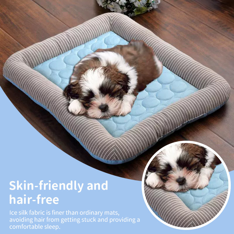 Cooling Pet Mat: Breathable Ice Silk Bed Pad