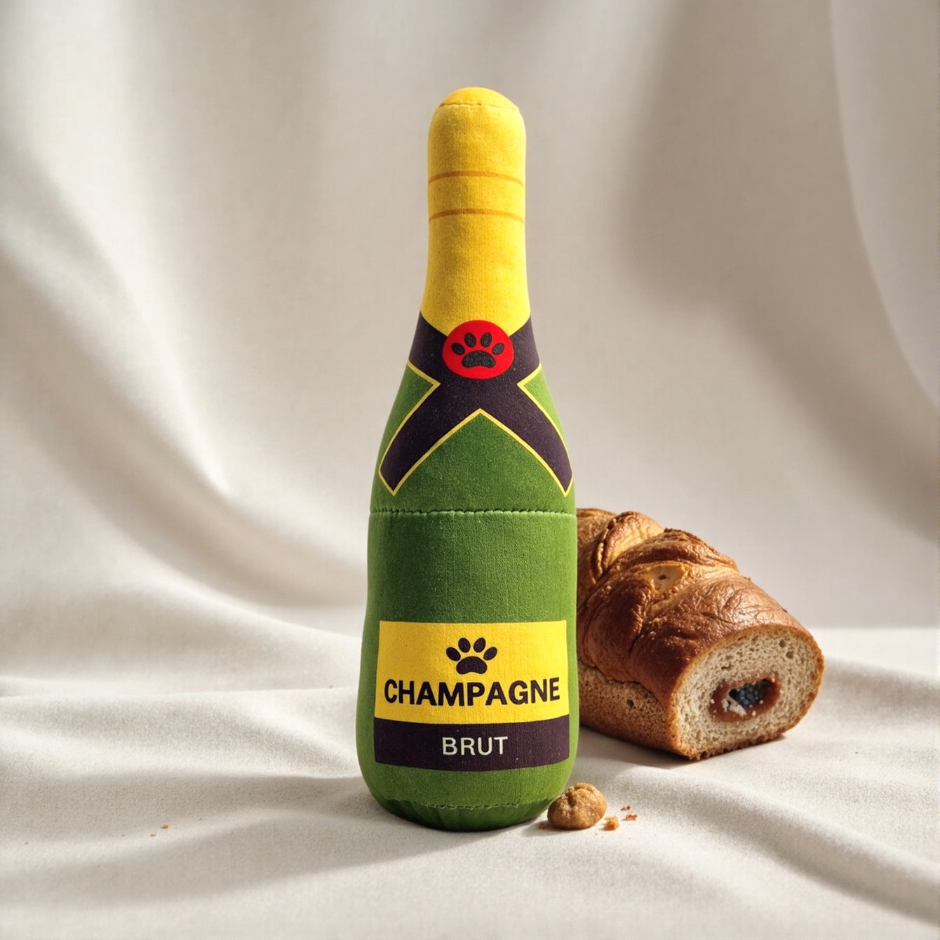 Dog Toy Realistic Wine Bottle Chew-Resistant Self-Entertainment Plush Toy for Cats and Dogs Teeth Cleaning Sound-Making Toy | Purrfect Pet Kingdom