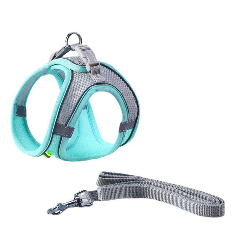 Reflective Dog Harness & Leash Set: Breathable Mesh