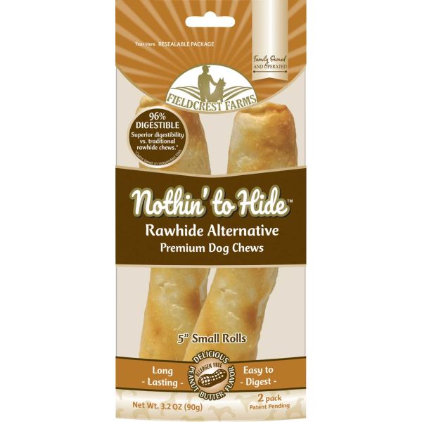 Dog Chews Nothin To Hide Bacon Small Chewing Rolls 5-Inch