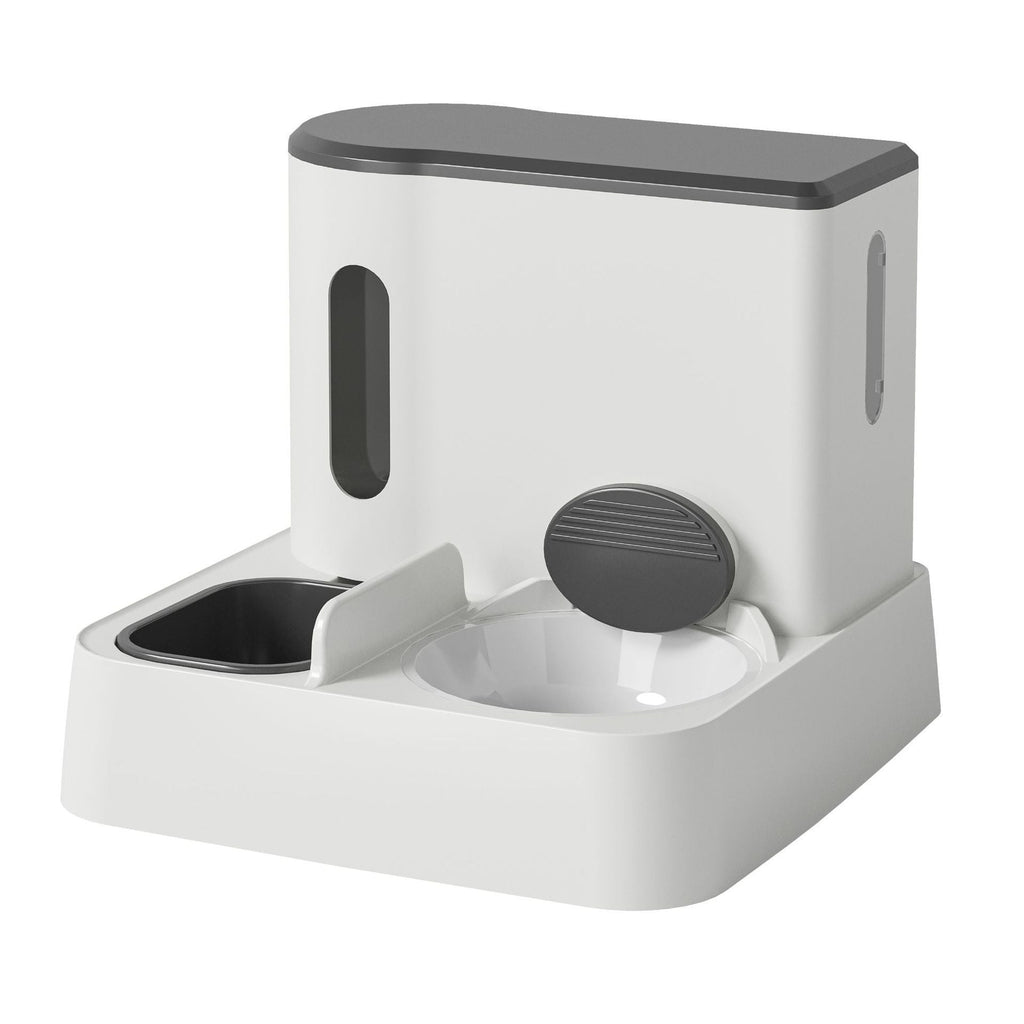 Cat Automatic Pet Feeder Water Dispenser Integrated Double Bowl Drinking Pet - Majestic Pet Kingdom