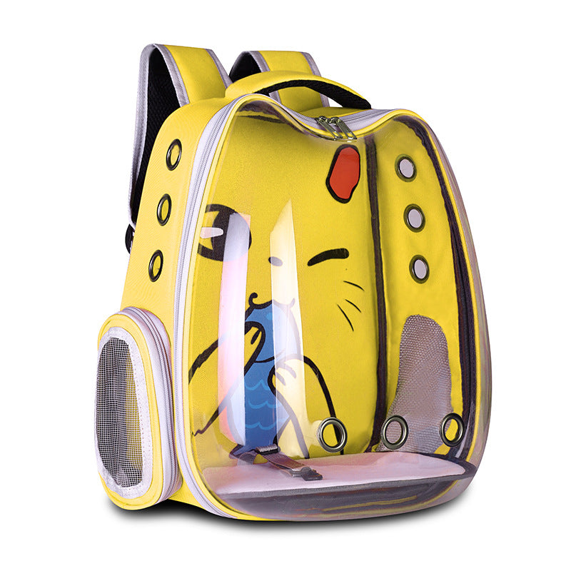 Pet Supplies Pet Backpack Convenient Pet Space Bag Breathable Shoulder Cat Bag Dog Bag - Majestic Pet Kingdom