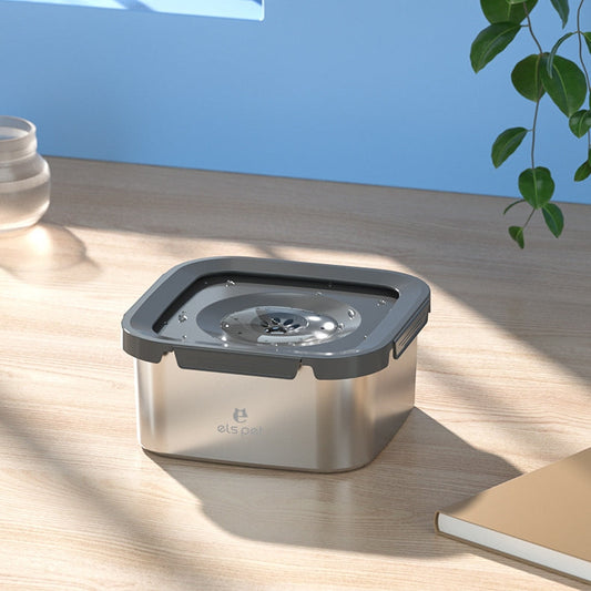 Pet Water Bowl Stainless Steel Floating Bowl Water Feeder Anti-tumble