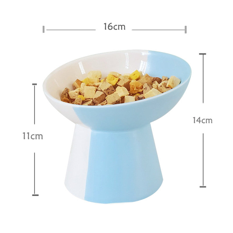 Ceramic Pet Slant Mouth Dog And Cat Food Bowl Set - Majestic Pet Kingdom