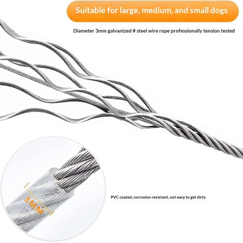 Cross-border Bestseller Extended Dog Leash Stainless Steel Dog Chain | Purrfect Pet Kingdom