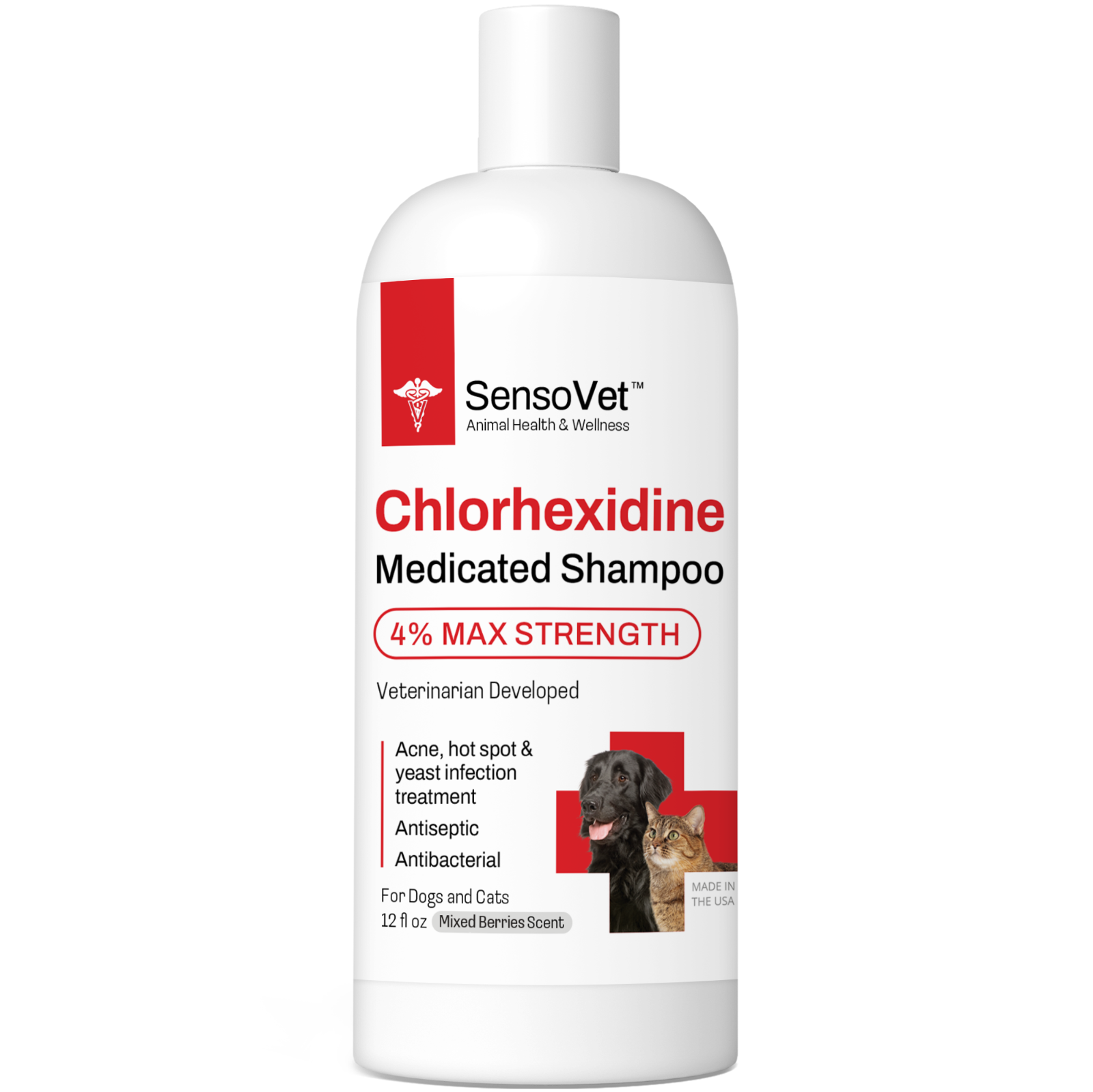 Chlorhexidine 4% Max Strength Medicated Shampoo for Pets