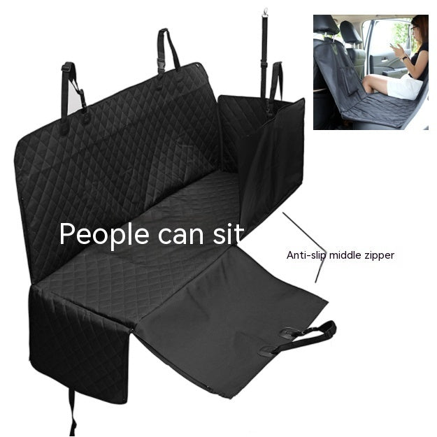 Dog Car Seat Cover Waterproof Rear Seat Travel Protector Mat - Detail Angle 2 | Majestic Pet Kingdom