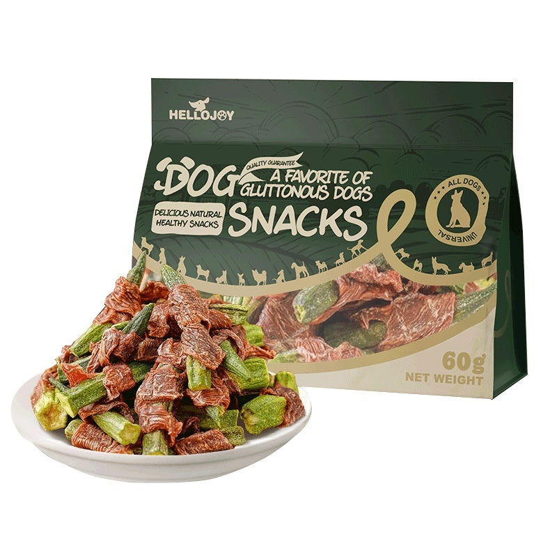 Pet Dog Treats Duck Okra Nutritious Chews