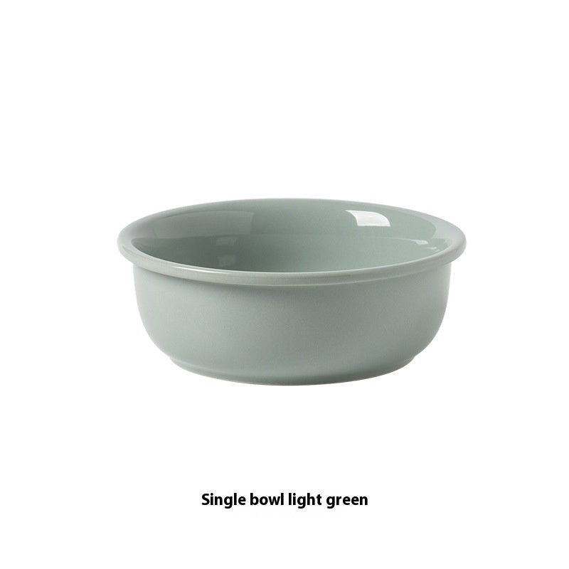 Ceramic Bowl Food Basin Drinking Bowl Food Bowl Pet Supplies Ceramic Double Cat Bowl - Majestic Pet Kingdom