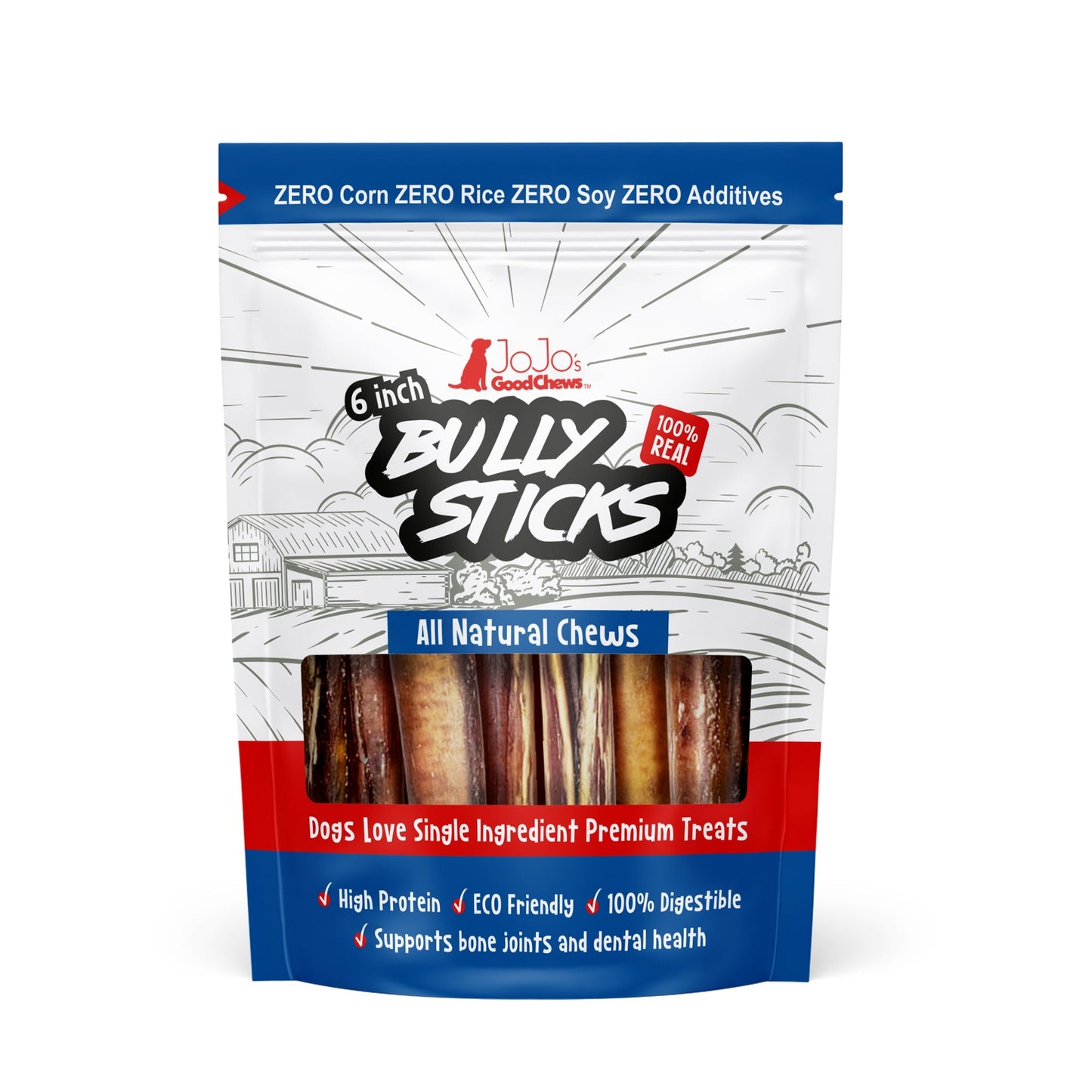 Dog Bully Sticks 6 Inch Thick | Majestic Pet Kingdom - Majestic Pet Kingdom