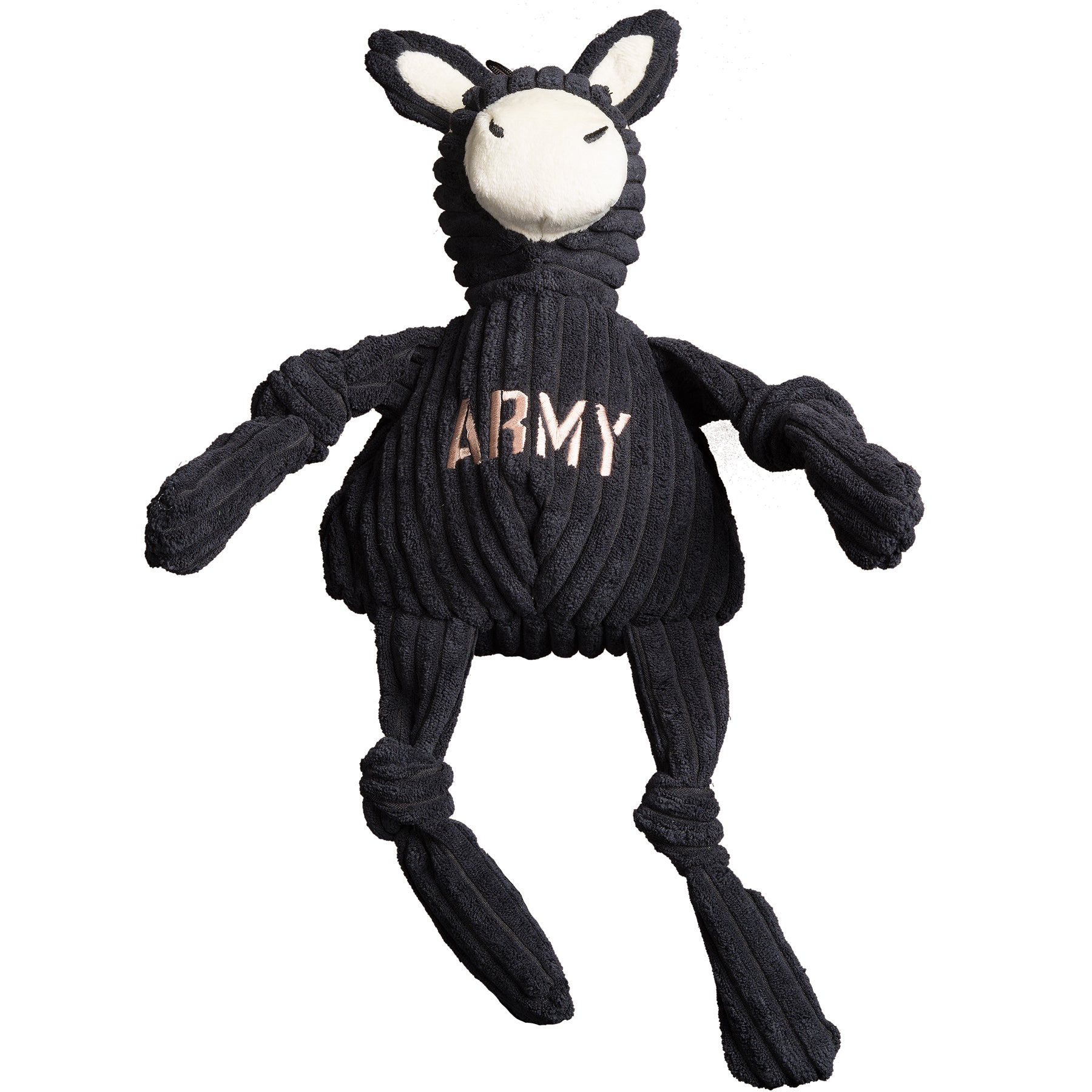 Dog Plush Toy NCAA US Army Mule Mascot Knottie Squeaky Animal - Main Feature View | Majestic Pet Kingdom