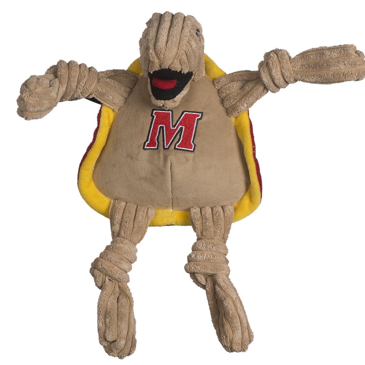 Dog Plush Toy NCAA Maryland Testudo Terrapin Knottie Squeak
