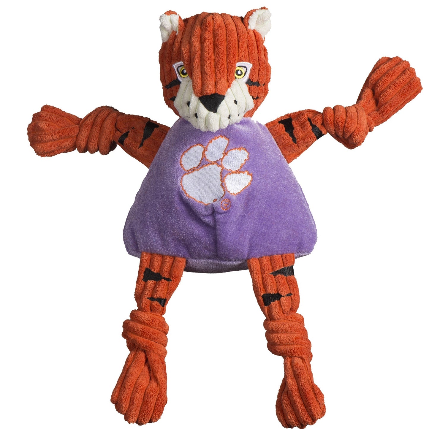 Dog Plush Toy NCAA Clemson The Tiger Mascot Knottie Squeak