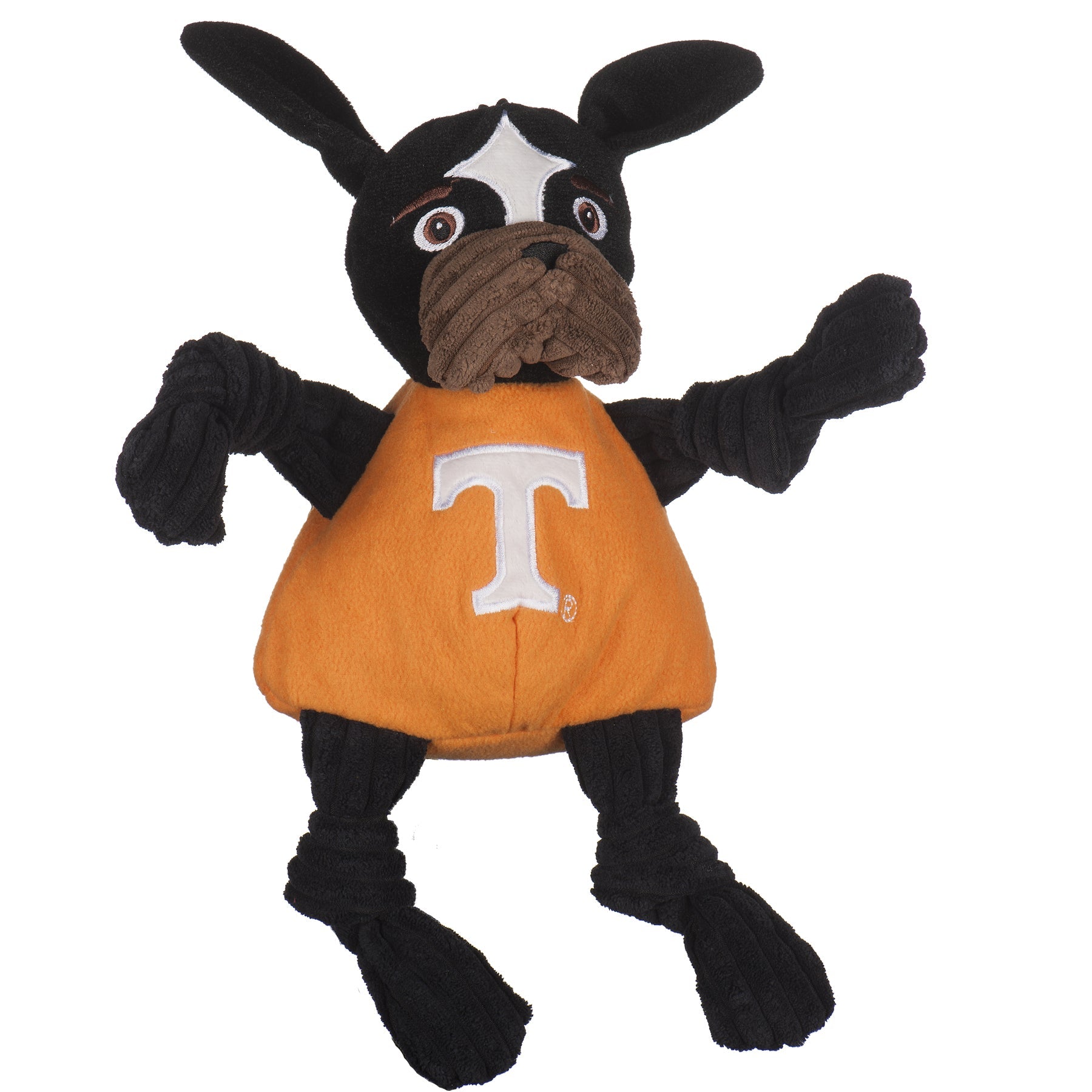 Dog Plush Toy NCAA Tennessee Smokey Mascot Knottie Squeak Toy - Main Feature View | Majestic Pet Kingdom