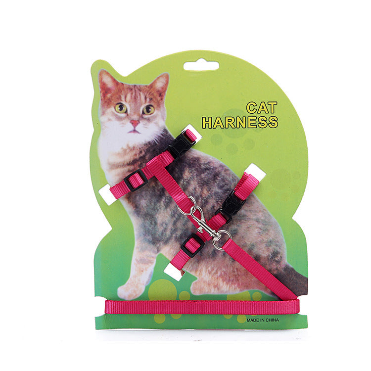 I-shaped solid color cat chest and back