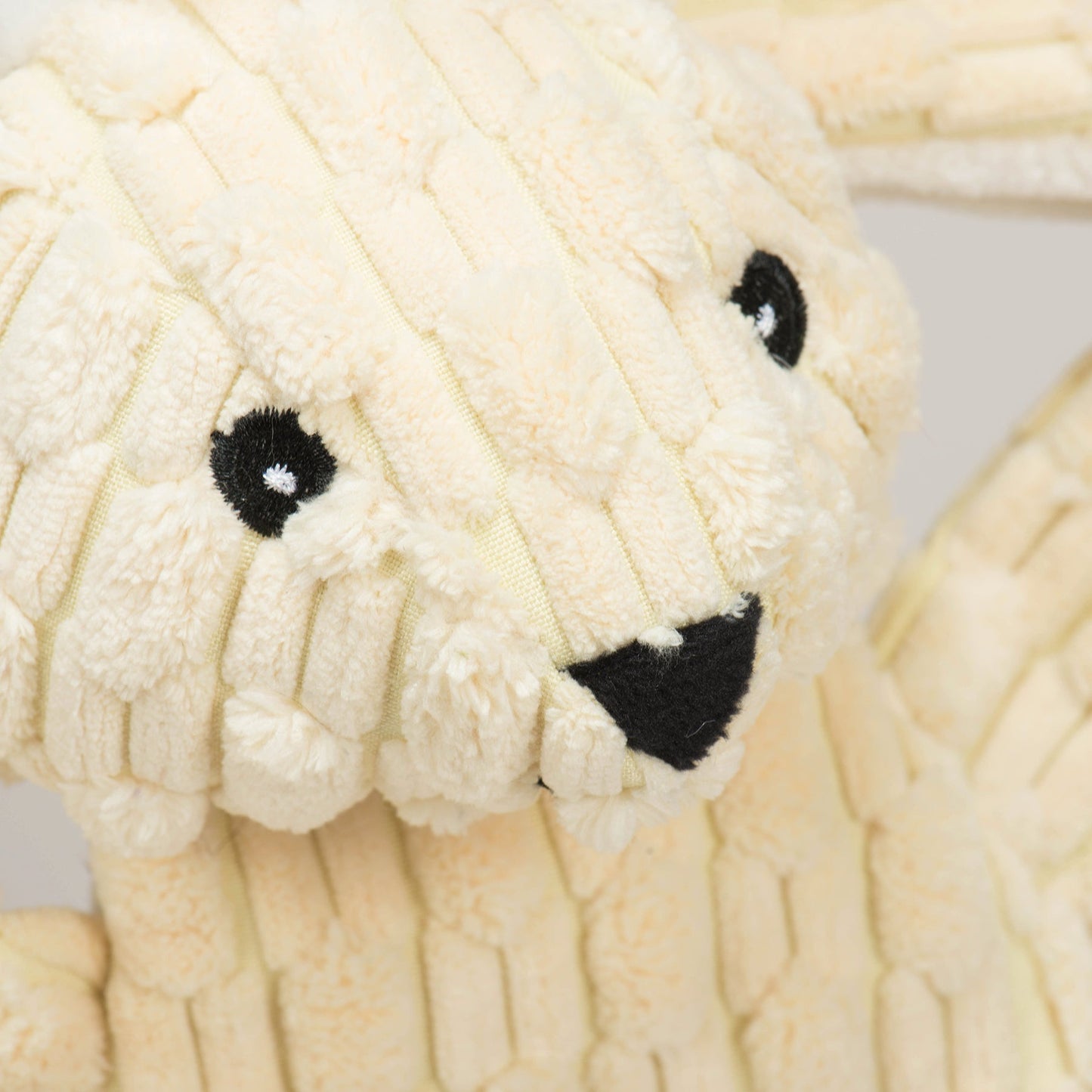 Dog Plush Toy Bobbi Bunny HuggleFlatties Durable Squeak Chew