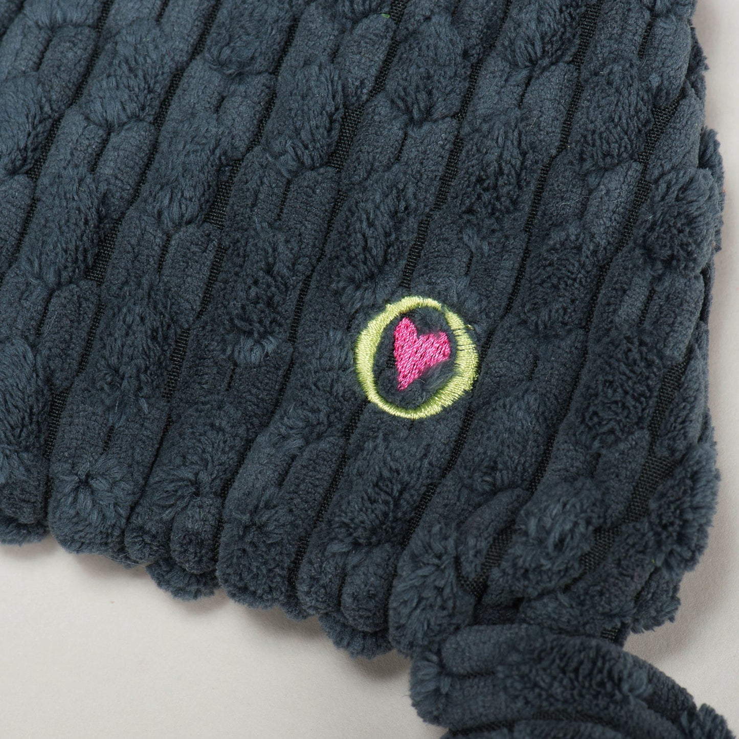 Dog Plush Toy Reggie Raccoon HuggleFlatties Durable Squeak - Detail Angle 6 | Majestic Pet Kingdom