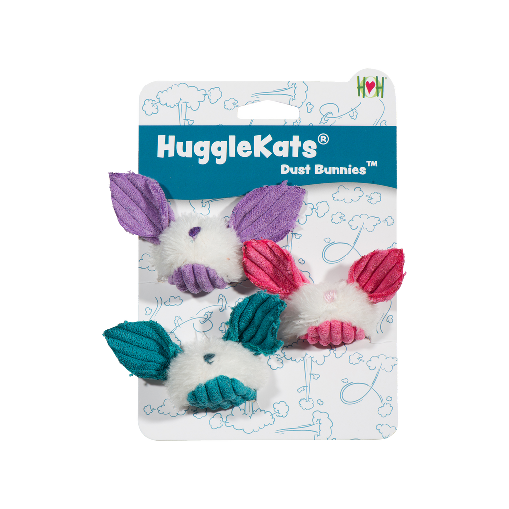 HuggleKats® Dust Bunnies Cat Toys, 3 Pack - Premium Best