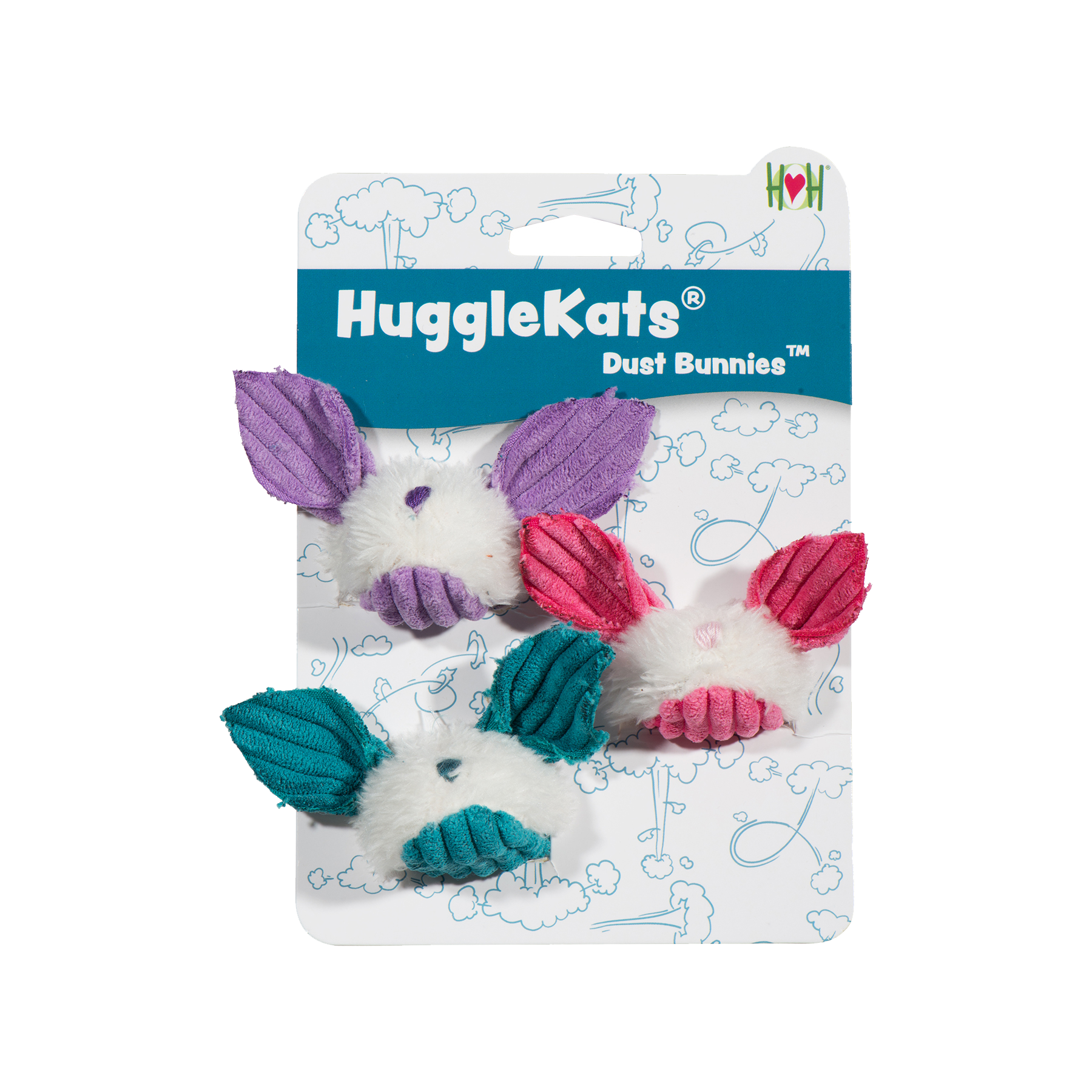 HuggleKats® Dust Bunnies Cat Toys, 3 Pack - Premium Best