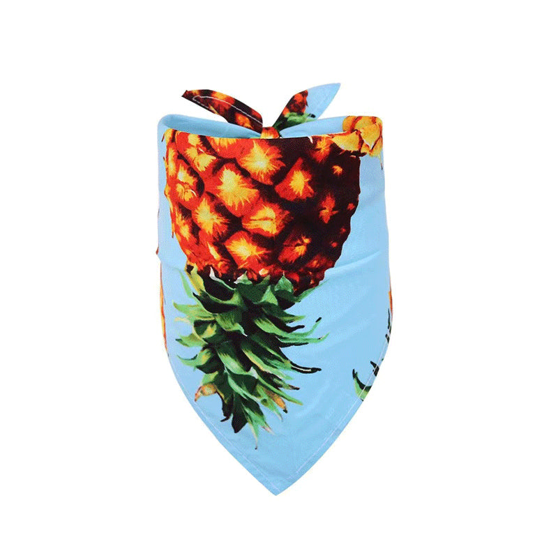 Pet Accessories Summer Pet Drool Towel Fruit Style Pet Scarf Pure Cotton Dog Triangle Scarf | Purrfect Pet Kingdom