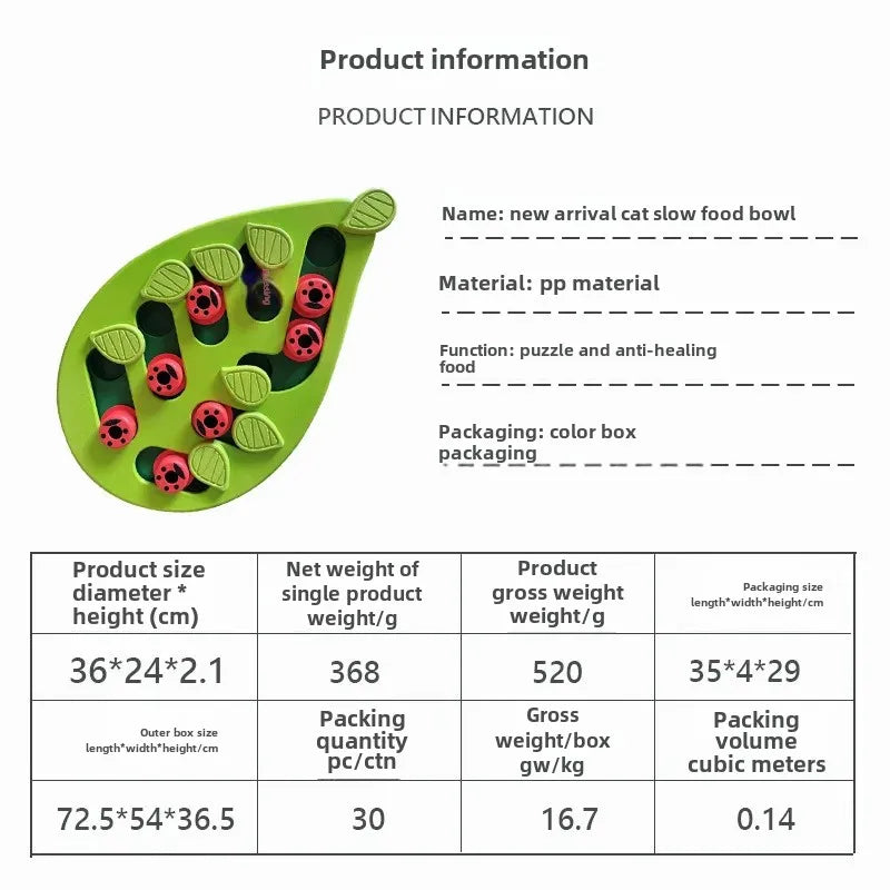 Cross-Border Pet Bowl Cat Slow Feeding Bowl Pet Educational Tool For Cats Best Seller New Model Dog Bowl Plastic Material - Majestic Pet Kingdom