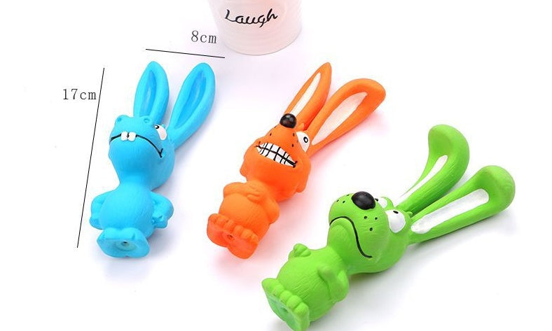 Cute rabbit dog vocal latex molars