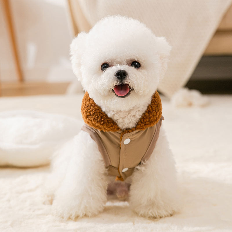 Dog Puppy Clothes Korean Style Coffee Sweater Fit Small Dog Pet Cat Autumn &Winter Pet Cute Costume Dog Cloth Coat - Majestic Pet Kingdom