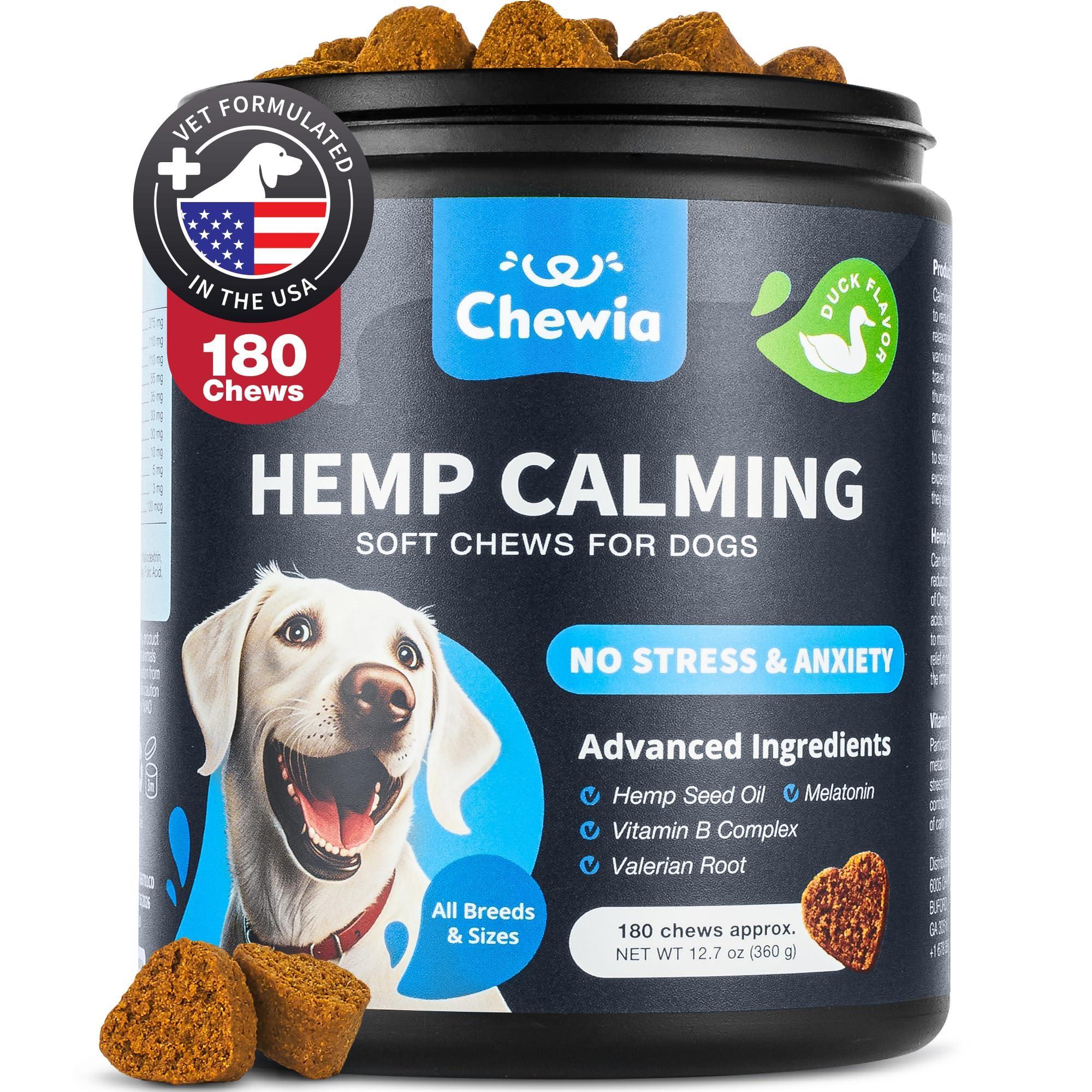 Calming Chews for Dogs Anxiety Relief Melatonin & Valerian Root