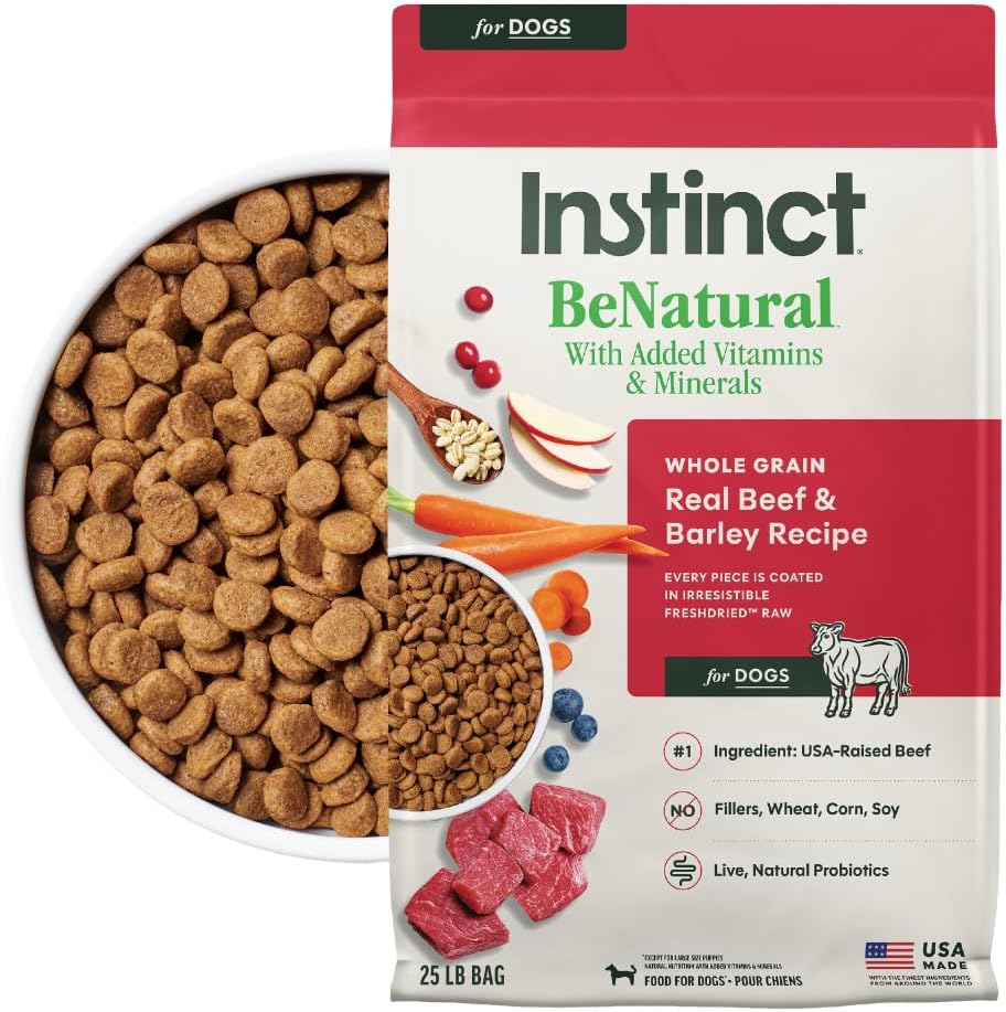 Dog Food Instinct Be Natural Real Beef & Barley Dry 4.5lb Ba