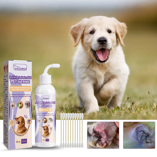 Pet Ear Cleaner, Cats And Dogs Relieves Ear Canal Odors Cleaning Earwax Ear Wash Drops | Purrfect Pet Kingdom