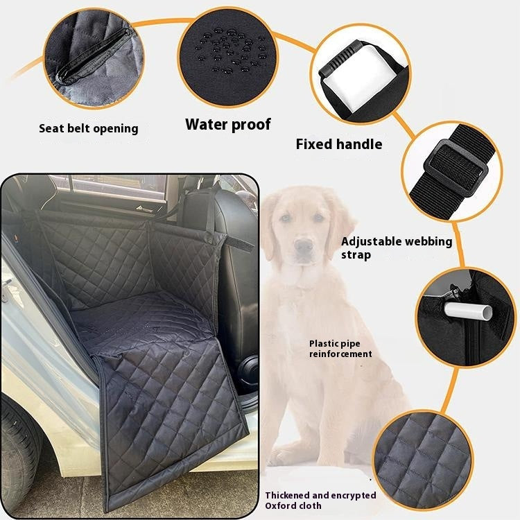 Dog Car Seat Cover Anti-Dirty Waterproof Travel Safety Booster - Detail Angle 3 | Majestic Pet Kingdom