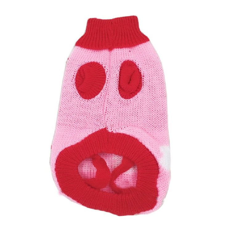 Christmas Maple Snowflake Turtleneck Knitted Sweater Pet Clothes - Majestic Pet Kingdom