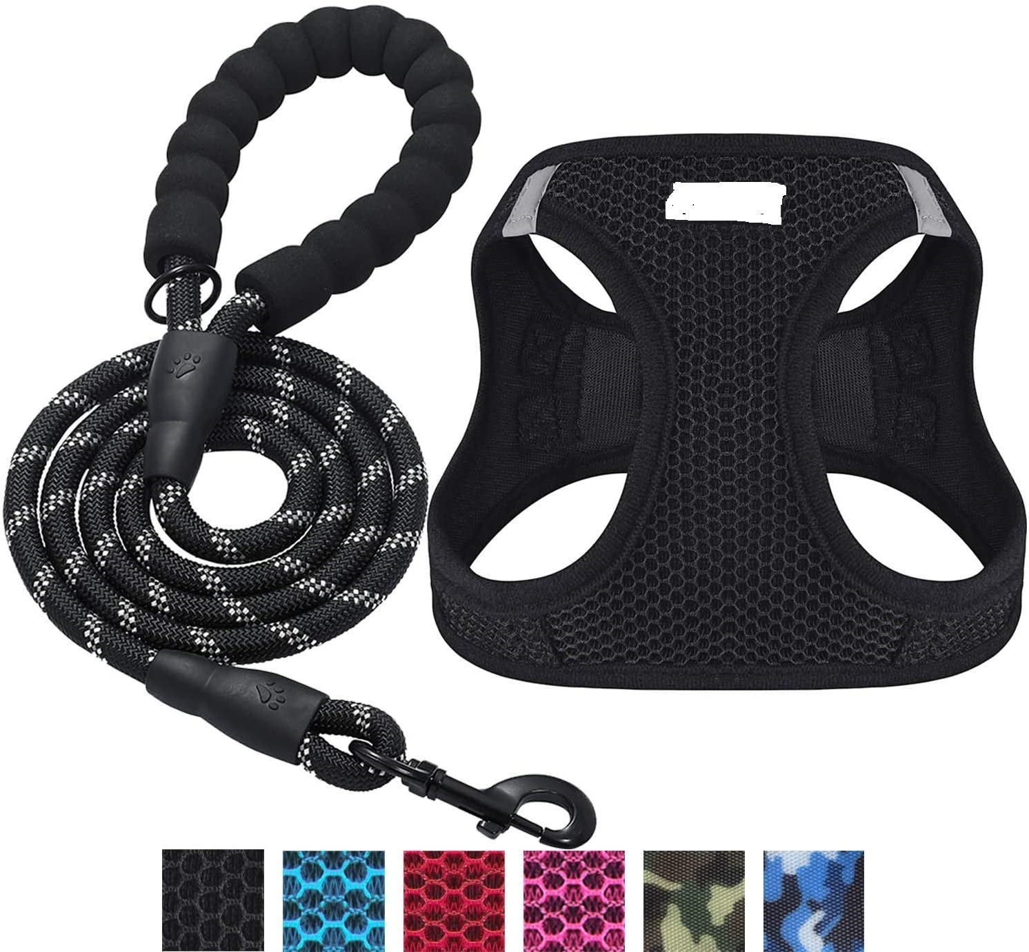 Reflective Harness & Matching Dog Leash Set for Dogs