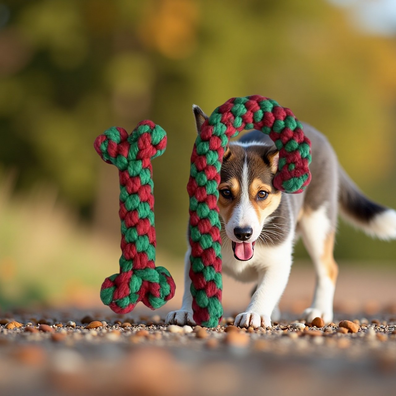 Christmas Pet Cotton Rope Cane Toy Set Bite-resistant Molar Interactive Dog Toy Teeth Clean Festive Toy For Small Medium Dogs - Majestic Pet Kingdom