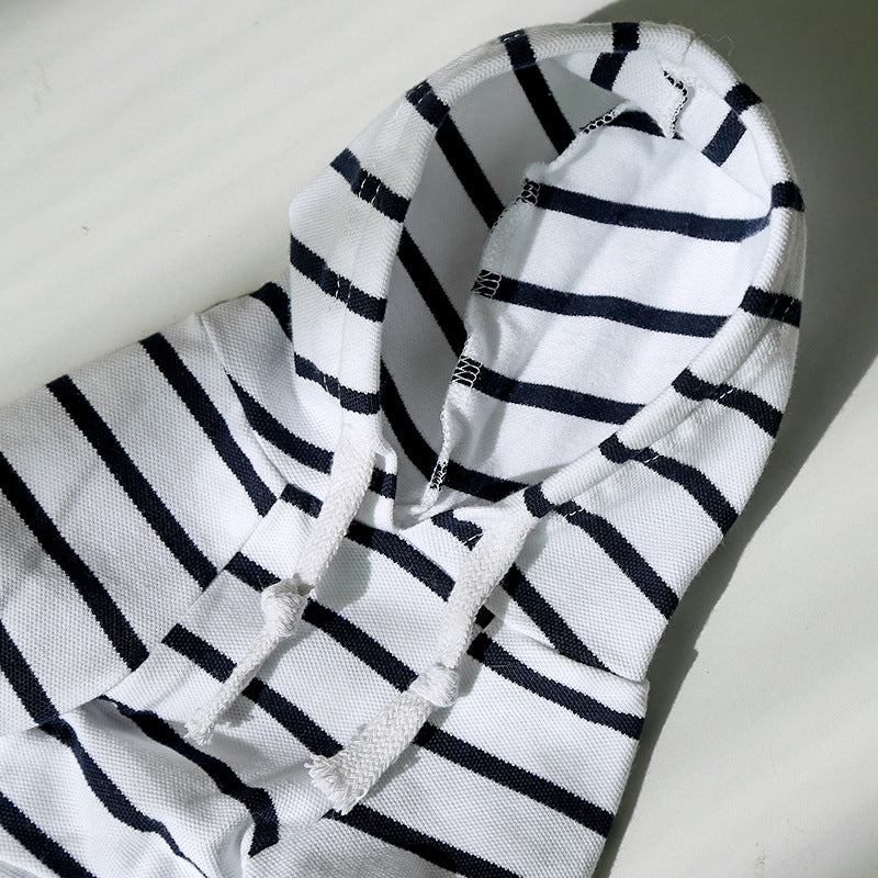 Pet Dog Cat Hoodie Striped Clothes - Majestic Pet Kingdom