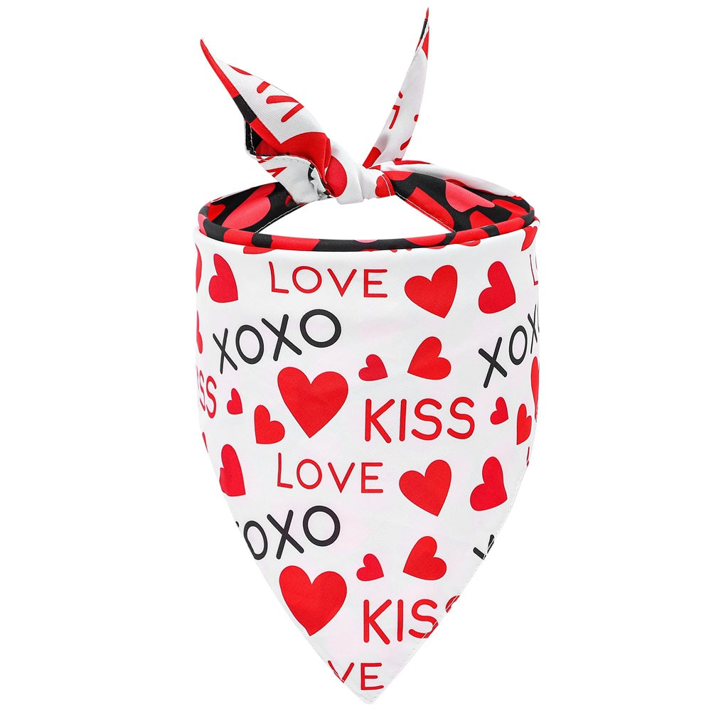 Valentine's Day Printed Dog Bandana & Scarf