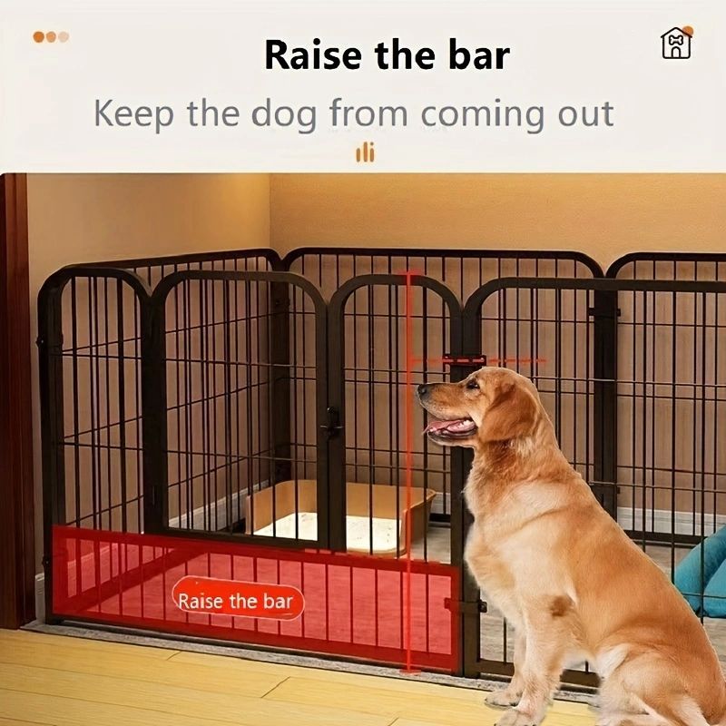 Modern Simple Wrought Iron Pet Fence Dog Cage Small And Medium Size | Majestic Pet Kingdom™