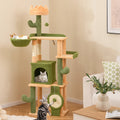 63 Inch Cactus Cat Tree with Sisal Scratching Posts and Board for Indoor Cats - Majestic Pet Kingdom