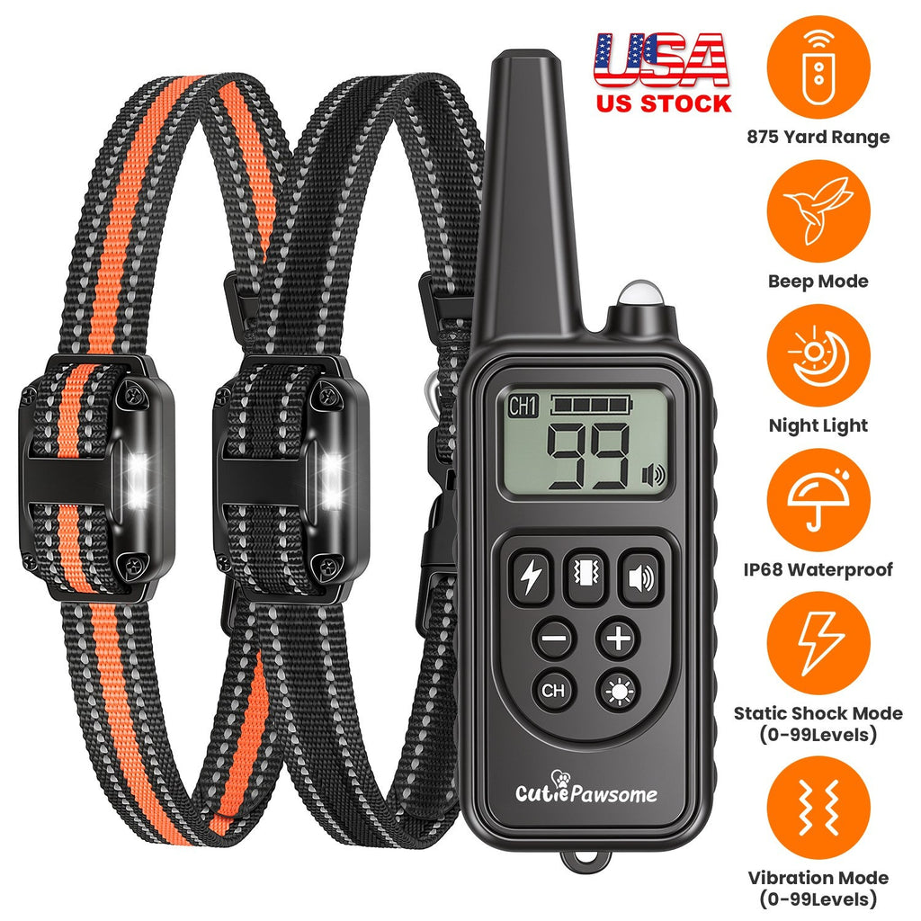 Rechargeable Dog Training Collar with Remote – 875 Yard Range - Majestic Pet Kingdom