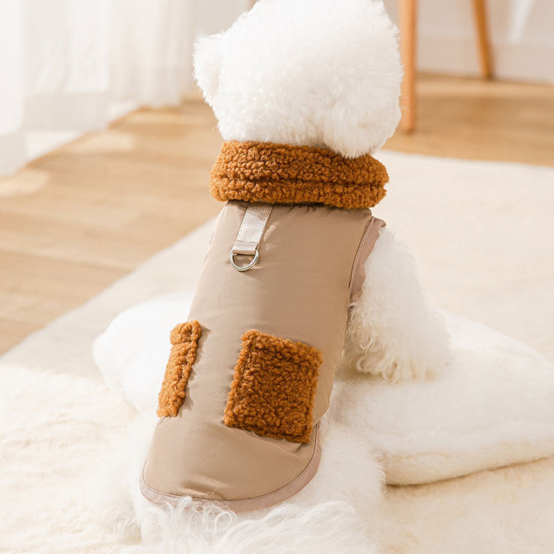 Dog Puppy Clothes Korean Style Coffee Sweater Fit Small Dog Pet Cat Autumn &Winter Pet Cute Costume Dog Cloth Coat - Majestic Pet Kingdom