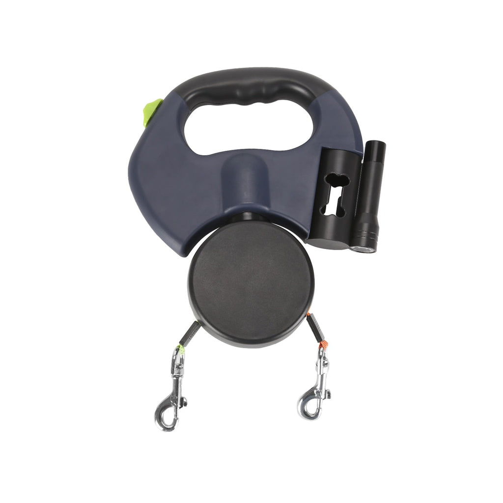 Retractable Dual Double Dog Leash Tangle-Free Walker
