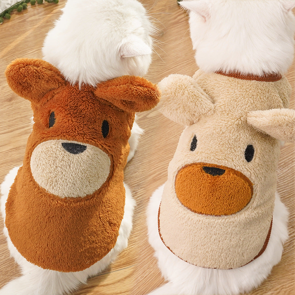 Fleece-lined Warm Pet Dog Clothes - Premium Pet Accessory